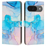 EIDERWOOD Google Pixel 10 / 10 Pro / 9 / 9 Pro Marble Faux Leather Flip Case with Strap - Pink / Green