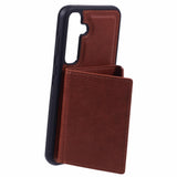 EIDERWOOD Samsung Galaxy S25 2-in-1 Vegan Leather Case with Cardholder & Stand Function - Brown