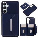 EIDERWOOD Samsung Galaxy S25 2-in-1 Vegan Leather Case with Cardholder & Stand Function - Blue