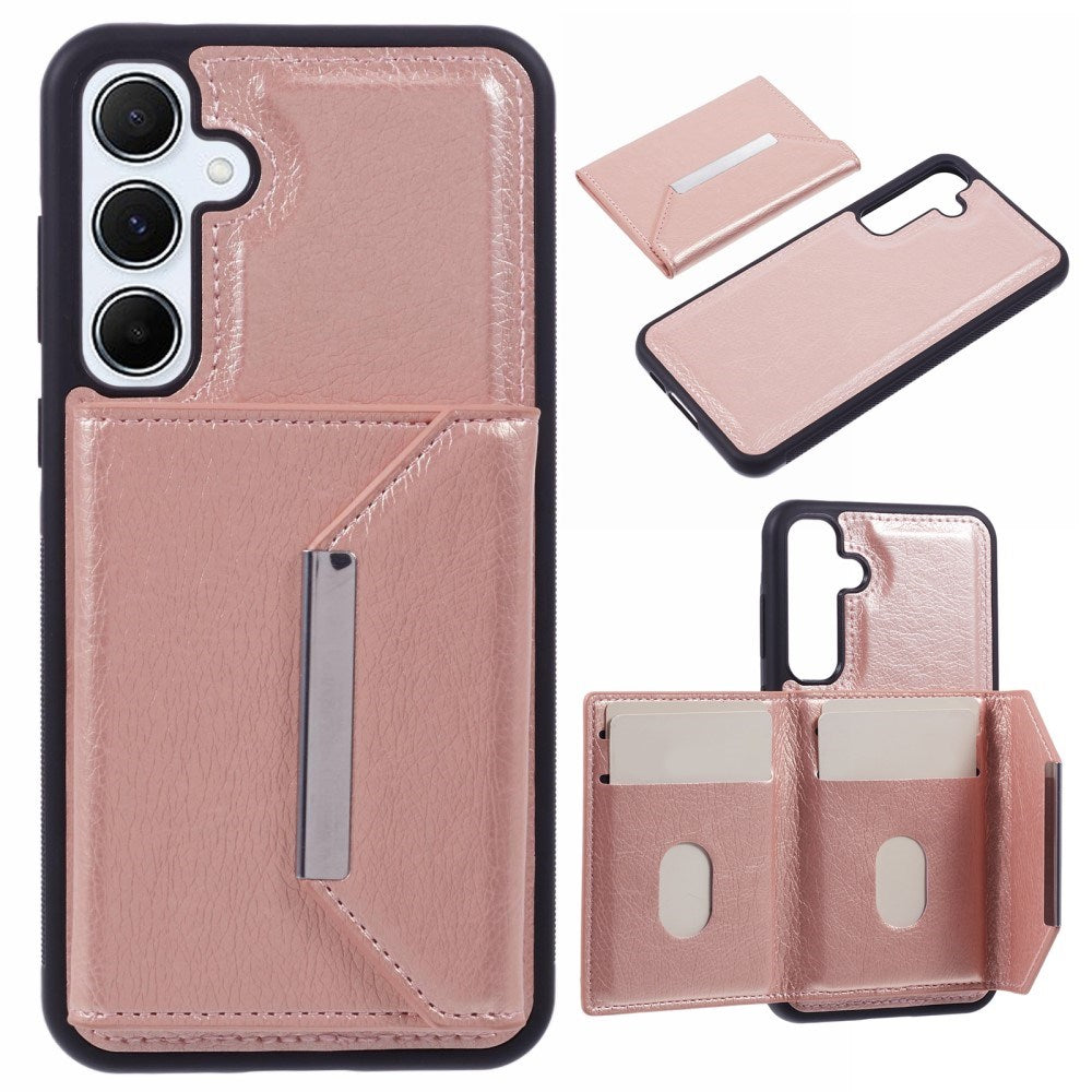 EIDERWOOD Samsung Galaxy S25 2-in-1 Vegan Leather Case with Cardholder & Stand Function - Pink