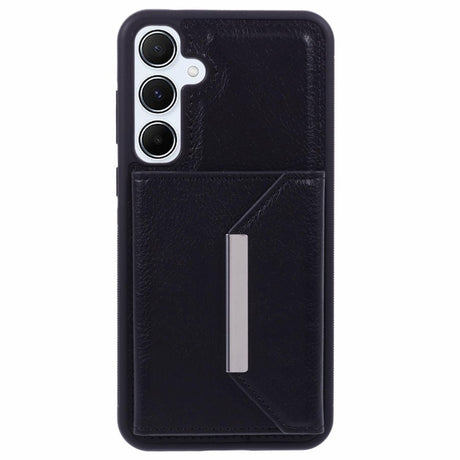 EIDERWOOD Samsung Galaxy S25 2-in-1 Vegan Leather Case with Cardholder & Stand Function - Black