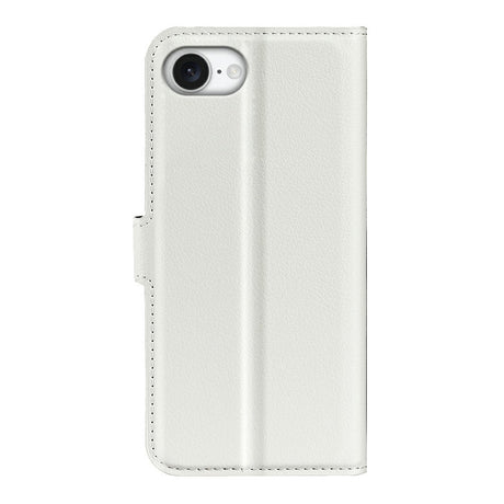 EIDERWOOD iPhone 16e Faux Leather Flip Case with Cardholder & Stand Function - White