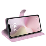 EIDERWOOD iPhone 16e Faux Leather Flip Case with Cardholder & Stand Function - Pink