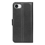 EIDERWOOD iPhone 16e Faux Leather Flip Case with Cardholder & Stand Function - Black