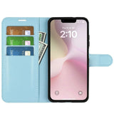 EIDERWOOD iPhone 16e Faux Leather Flip Case with Cardholder & Stand Function - Blue