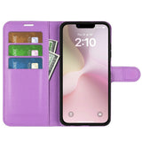 EIDERWOOD iPhone 16e Faux Leather Flip Case with Cardholder & Stand Function - Purple