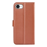 EIDERWOOD iPhone 16e Faux Leather Flip Case with Cardholder & Stand Function - Brown