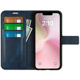 EIDERWOOD iPhone 16e Faux Leather Flip Case - Blue