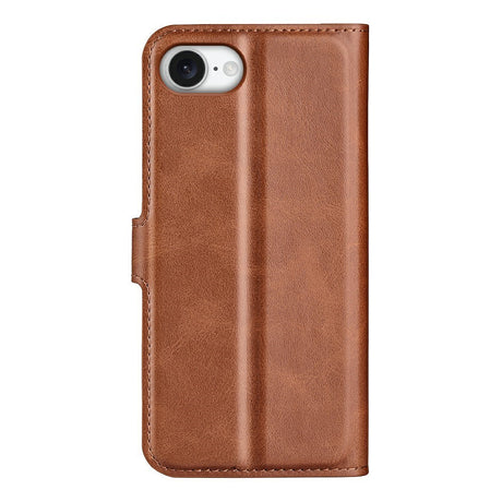 EIDERWOOD iPhone 16e Faux Leather Flip Case - Light Brown