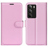 EIDERWOOD Realme C75 Faux Leather Flip Case with Cardholder & Stand Function - Pink