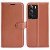 EIDERWOOD Realme C75 Faux Leather Flip Case with Cardholder & Stand Function - Brown