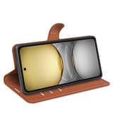 EIDERWOOD Realme C75 Faux Leather Flip Case with Cardholder & Stand Function - Brown