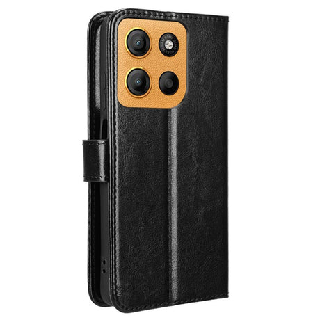 EIDERWOOD Motorola Moto G15 / G15 Power Faux Leather Flip Case with Strap - Black