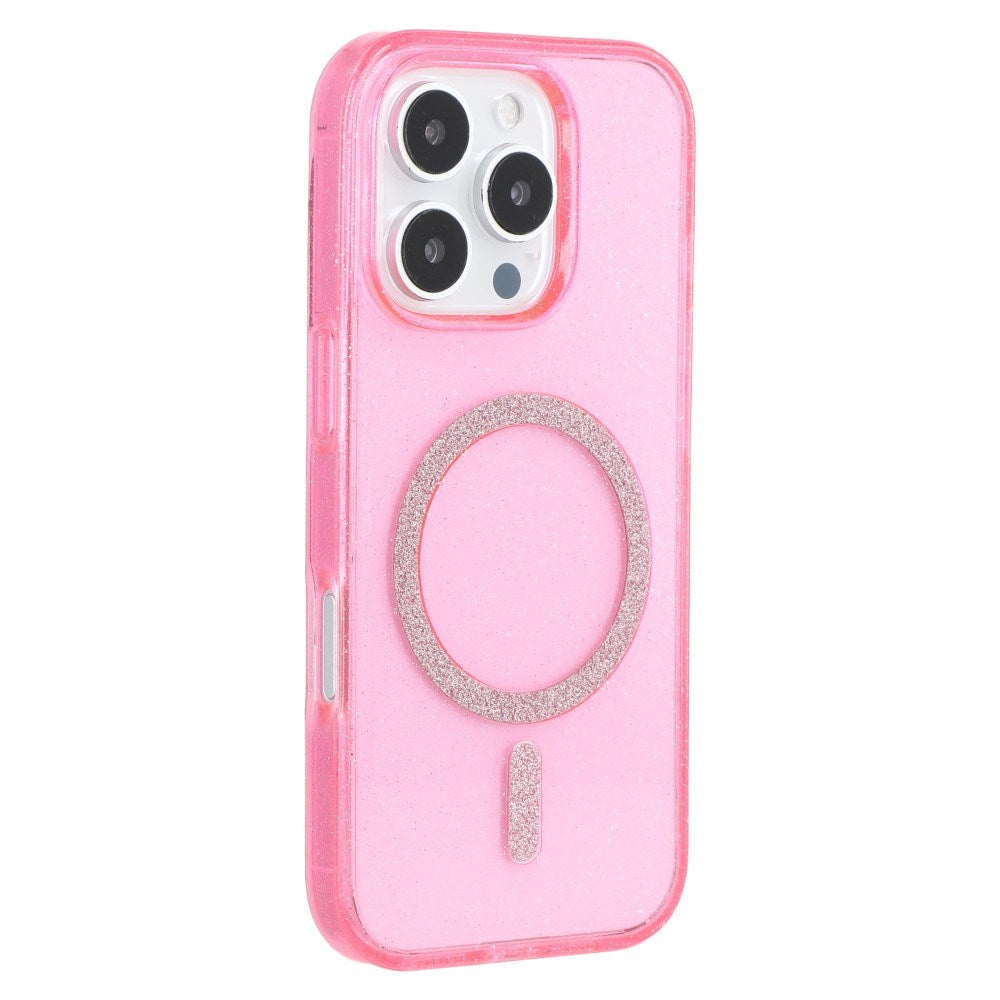 EIDERWOOD iPhone 16 Pro Plastic Glitter Case - MagSafe Compatible - Pink