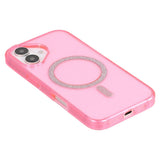 EIDERWOOD iPhone 16 Plus Plastic Glitter Case - MagSafe Compatible - Pink