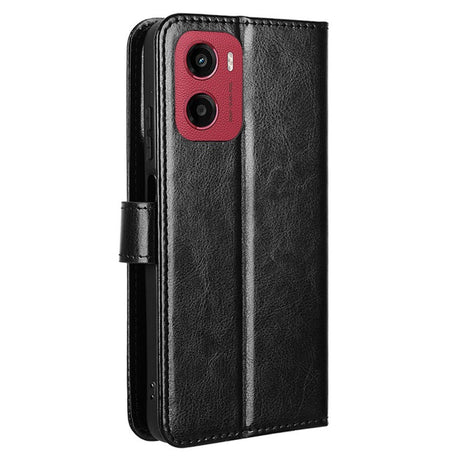 EIDERWOOD Motorola Moto G05 / E15 Faux Leather Flip Case with Strap - Black