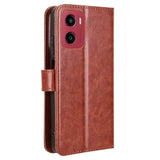 EIDERWOOD Motorola Moto G05 / E15 Faux Leather Flip Case with Strap - Brown