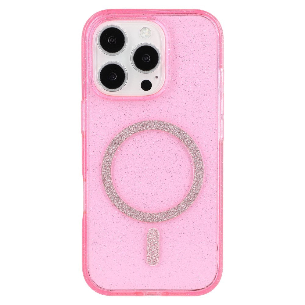 EIDERWOOD iPhone 16 Pro Max Plastic Glitter Case - MagSafe Compatible - Pink