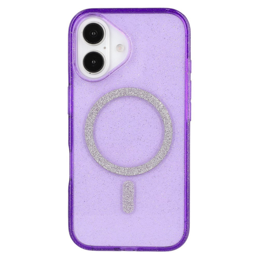 EIDERWOOD iPhone 16 Plastic Glitter Case - MagSafe Compatible - Purple