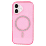 EIDERWOOD iPhone 16 Plastic Glitter Case - MagSafe Compatible - Pink