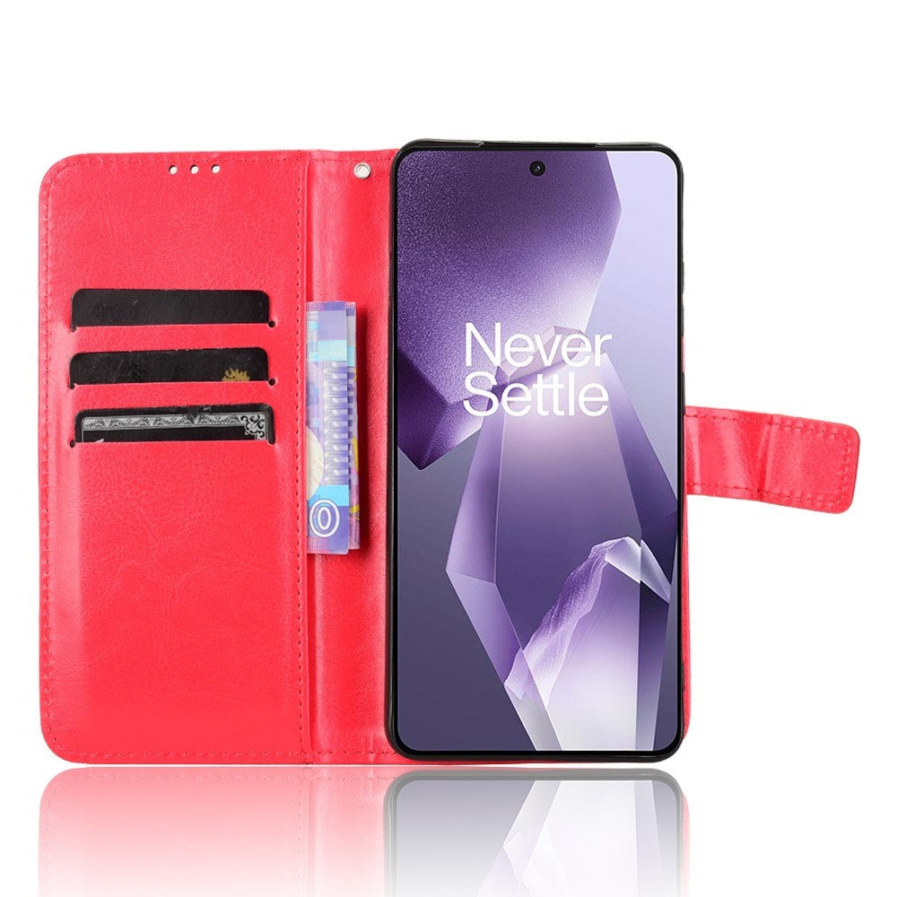 EIDERWOOD OnePlus 13R 5G Leather Texture Flip Case - Red