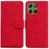 EIDERWOOD Motorola Moto G15 Faux Leather Flip Case with Card Holder & Stand Function - Red