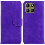 EIDERWOOD Motorola Moto G15 Faux Leather Flip Case with Card Holder & Stand Function - Purple