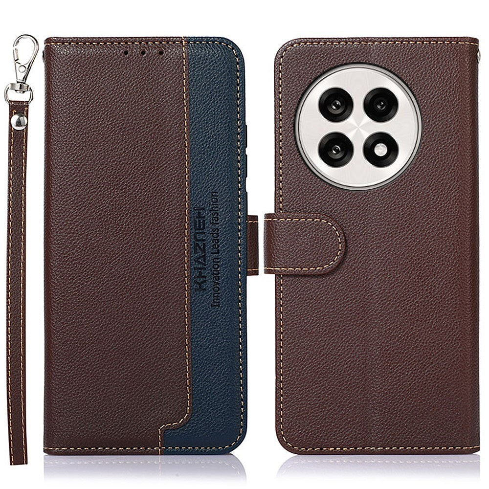 OnePlus 13R PU Leather Case with Strap - Brown