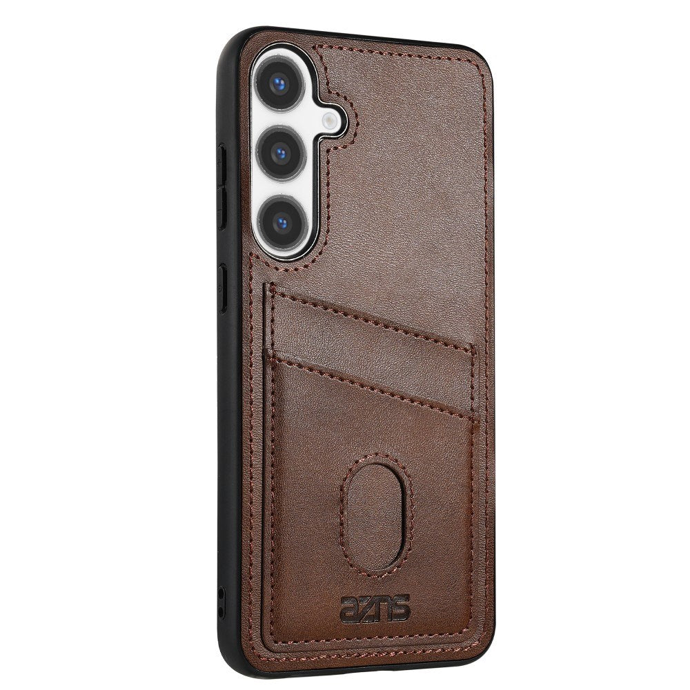 EIDERWOOD Samsung Galaxy A56 (5G) Faux Leather Back Case with Cardholder - Dark Brown