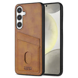 EIDERWOOD Samsung Galaxy A56 (5G) Faux Leather Back Case with Cardholder - Brown