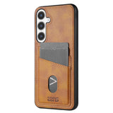 EIDERWOOD Samsung Galaxy A56 (5G) Faux Leather Back Case with Cardholder - Brown