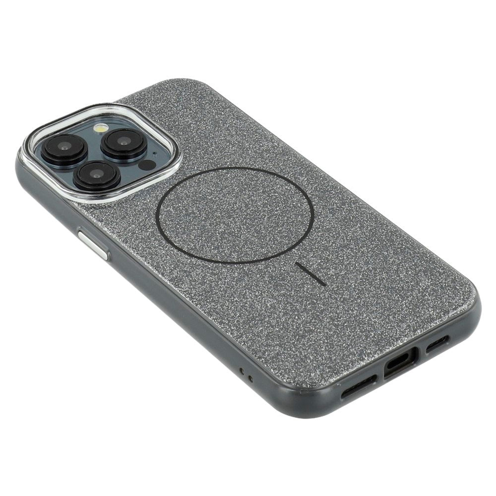 EIDERWOOD iPhone 15 Pro Plastic Glitter Case - MagSafe Compatible - Black