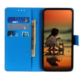 EIDERWOOD Xiaomi Redmi Note 14 Pro (5G) / Poco X7 Litchi Faux Leather Flip Case with Wallet & Stand Function - Blue