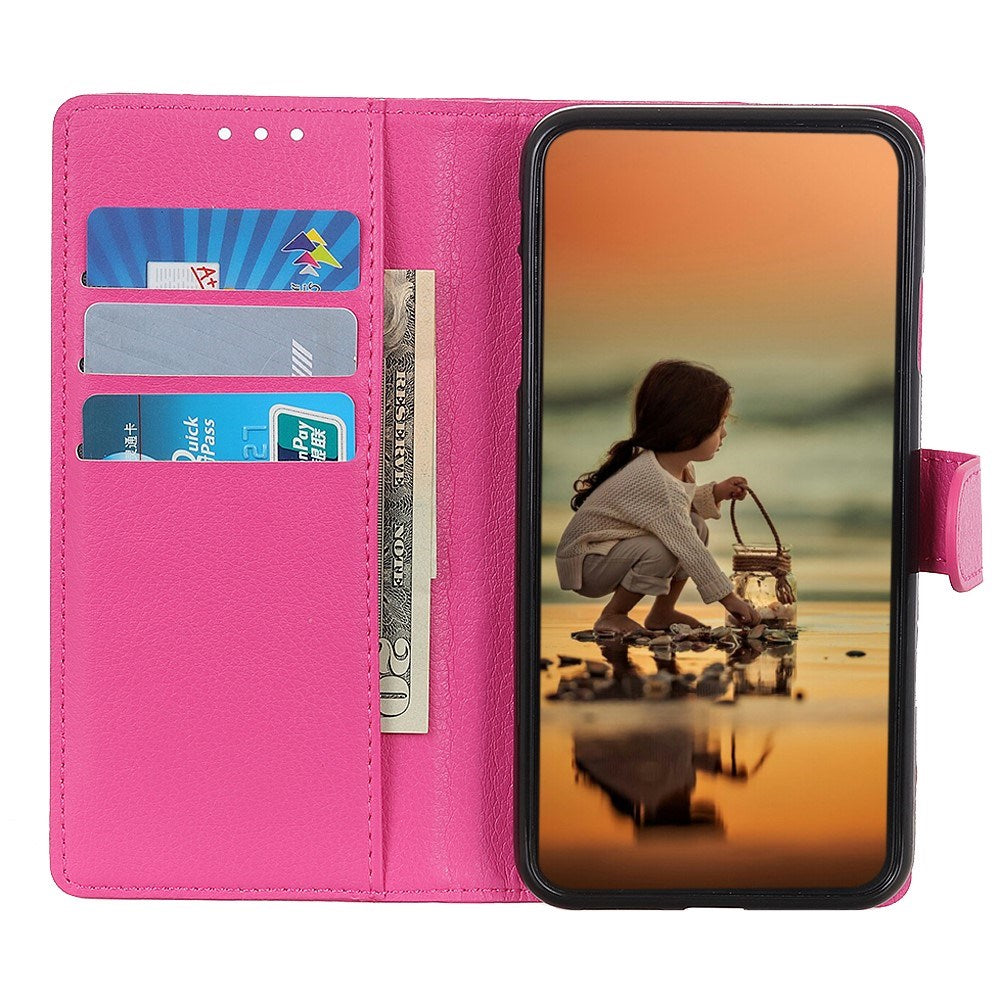 EIDERWOOD Xiaomi Redmi Note 14 Pro (5G) / Poco X7 Litchi Faux Leather Flip Case with Wallet & Stand Function - Pink