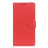 EIDERWOOD Xiaomi Redmi Note 14 Pro (5G) / Poco X7 Litchi Faux Leather Flip Case with Wallet & Stand Function - Red