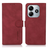 Xiaomi Redmi Note 14 (5G) KHAZNEH Faux Leather Flip Case with Card Holder & Stand Function - Red