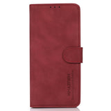 Xiaomi Redmi Note 14 (5G) KHAZNEH Faux Leather Flip Case with Card Holder & Stand Function - Red