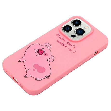 iPhone 14 Pro Flexible Plastic Back Case - Pig