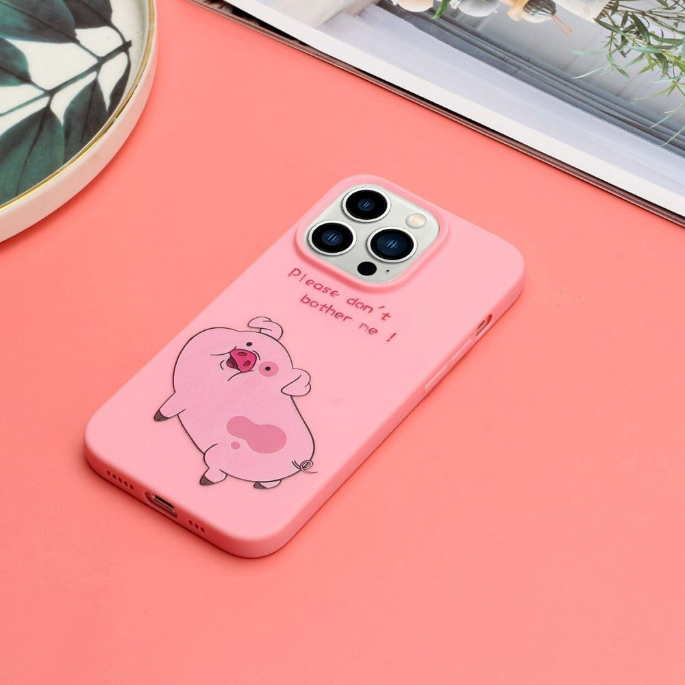 iPhone 14 Pro Flexible Plastic Back Case - Pig