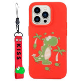 iPhone 14 Pro Flexible Plastic Back Case - Dinosaur