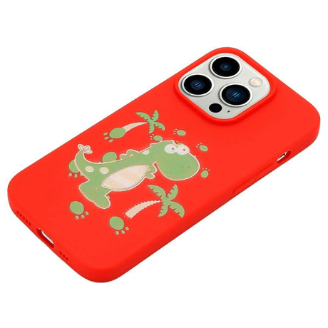 iPhone 14 Pro Flexible Plastic Back Case - Dinosaur