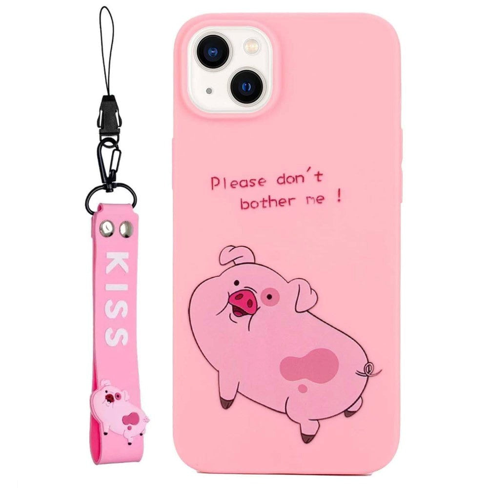 iPhone 14 Flexible Plastic Back Case - Pig