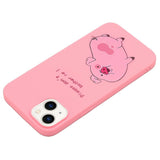 iPhone 14 Flexible Plastic Back Case - Pig