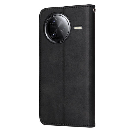 Xiaomi Poco F7 Ultra EIDERWOOD Faux Leather Flip Case with Strap – Black