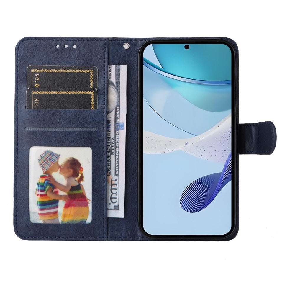 EIDERWOOD Realme 14X (5G) / C75 Faux Leather Flip Case with Strap - Blue