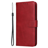 EIDERWOOD Motorola Moto E14 (4G) / G04 (4G) / G04s (4G) / G24 (4G) Faux Leather Flip Case with Strap - Red