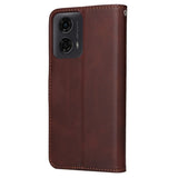 EIDERWOOD Motorola Moto E14 (4G) / G04 (4G) / G04s (4G) / G24 (4G) Faux Leather Flip Case with Strap - Brown