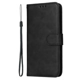 Motorola Edge 60 Neo / 50 Neo / ThinkPhone 25 EIDERWOOD Faux Leather Flip Case with Strap - Black