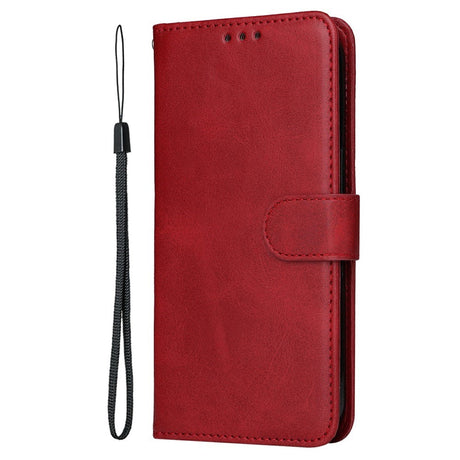 Motorola Edge 60 Neo / 50 Neo / ThinkPhone 25 EIDERWOOD Faux Leather Flip Case with Strap - Red
