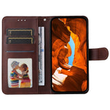 Motorola Edge 60 Neo / 50 Neo / ThinkPhone 25 EIDERWOOD Faux Leather Flip Case with Strap - Brown